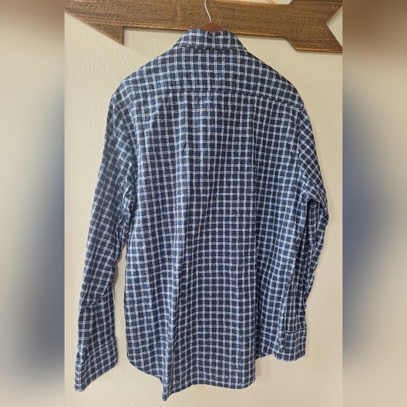 Robert Graham Button Down Plaid Dress Shirt Men's XL Flip Cuff - Picture 7 of 7